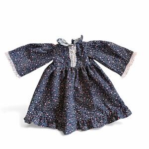 Vintage Cottage-core 70s Style Handmade Toddler Dress With Velcro Closure
